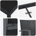 Set de masă pentru grădină 3 pcs Negru Rattan poli - WALTI WALTI
