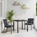 Set de masă pentru grădină 3 pcs Negru Rattan poli - WALTI WALTI