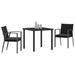 Set de masă pentru grădină 3 pcs Negru Rattan poli - WALTI WALTI