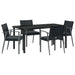 Set de masă pentru grădină 5 pcs Negru și Gri Ratan PE - WALTI WALTI