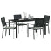 Set de masă pentru grădină 5 pcs Negru și Gri Deschis Ratan PE - WALTI WALTI
