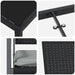 Set de masă pentru grădină 7 pcs Negru și Gri Deschis Ratan PE - WALTI WALTI