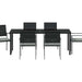 Set de masă pentru grădină 7 pcs Negru și Gri Deschis Ratan PE - WALTI WALTI