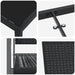 Set de masă pentru grădină 5 pcs Negru Ratan PE - WALTI WALTI