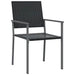 Set de masă pentru grădină 5 pcs Negru Ratan PE - WALTI WALTI