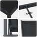 Set de masă pentru grădină 7 pcs Negru Oțel acoperit cu pulbere - WALTI WALTI