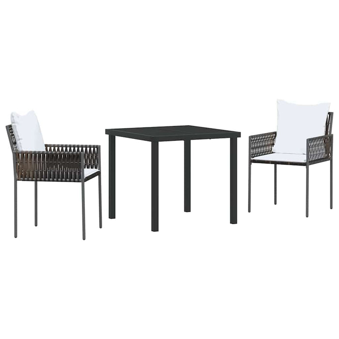 Set de masă pentru grădină 3 pcs Maro Rattan poli - WALTI WALTI