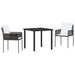 Set de masă pentru grădină 3 pcs Maro Rattan poli - WALTI WALTI