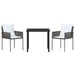 Set de masă pentru grădină 3 pcs Maro Rattan poli - WALTI WALTI