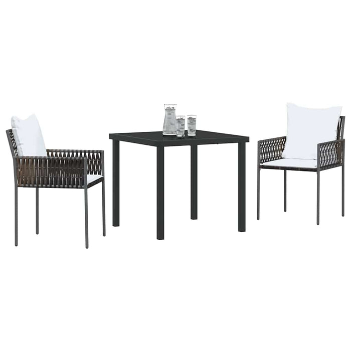 Set de masă pentru grădină 3 pcs Maro Rattan poli - WALTI WALTI