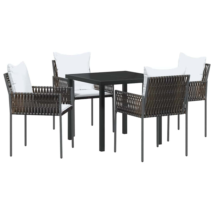 Set de masă pentru grădină 5 pcs Maro Rattan poli - WALTI WALTI