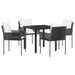 Set de masă pentru grădină 5 pcs Maro Rattan poli - WALTI WALTI