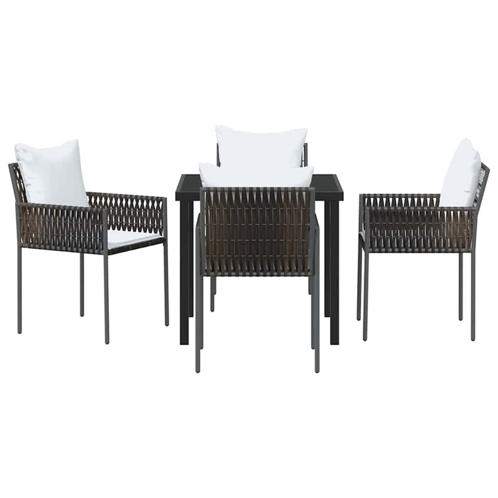Set de masă pentru grădină 5 pcs Maro Rattan poli - WALTI WALTI