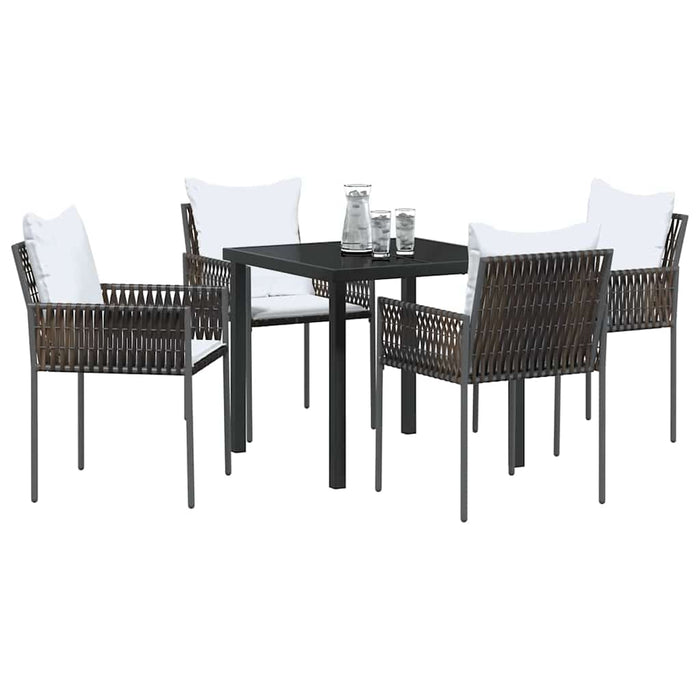Set de masă pentru grădină 5 pcs Maro Rattan poli - WALTI WALTI