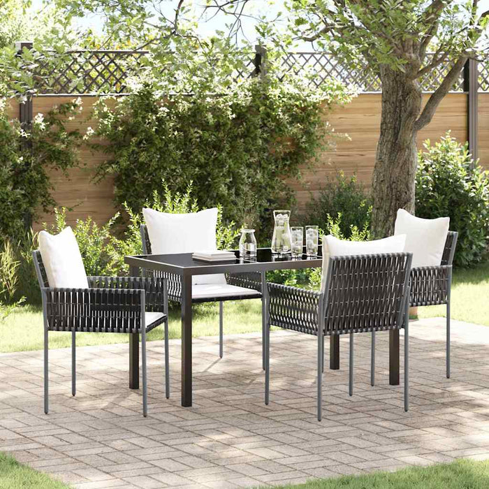 Set de masă pentru grădină 5 pcs Maro Rattan poli - WALTI WALTI
