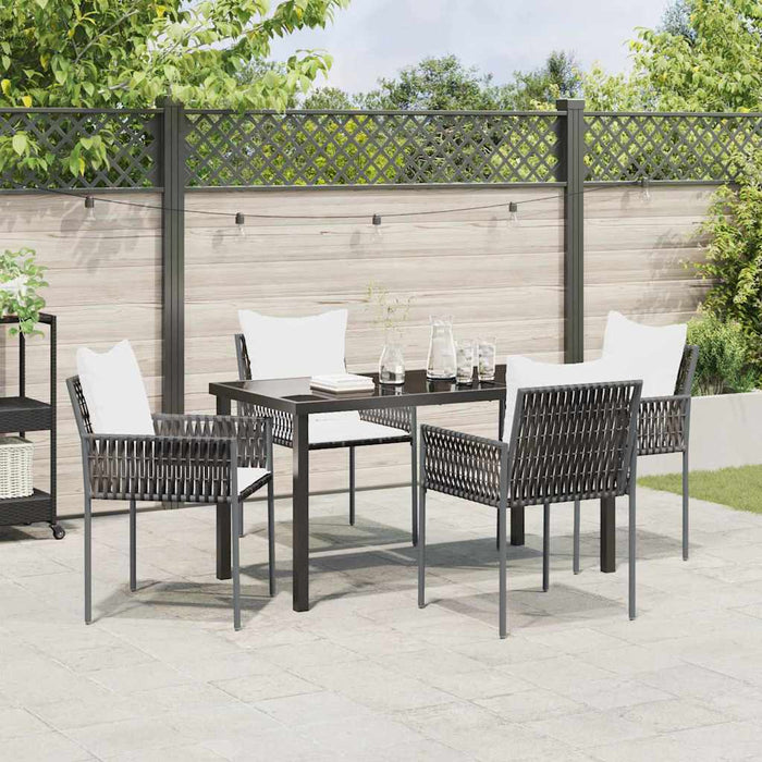 Set de masă pentru grădină 5 pcs Maro Rattan poli - WALTI WALTI