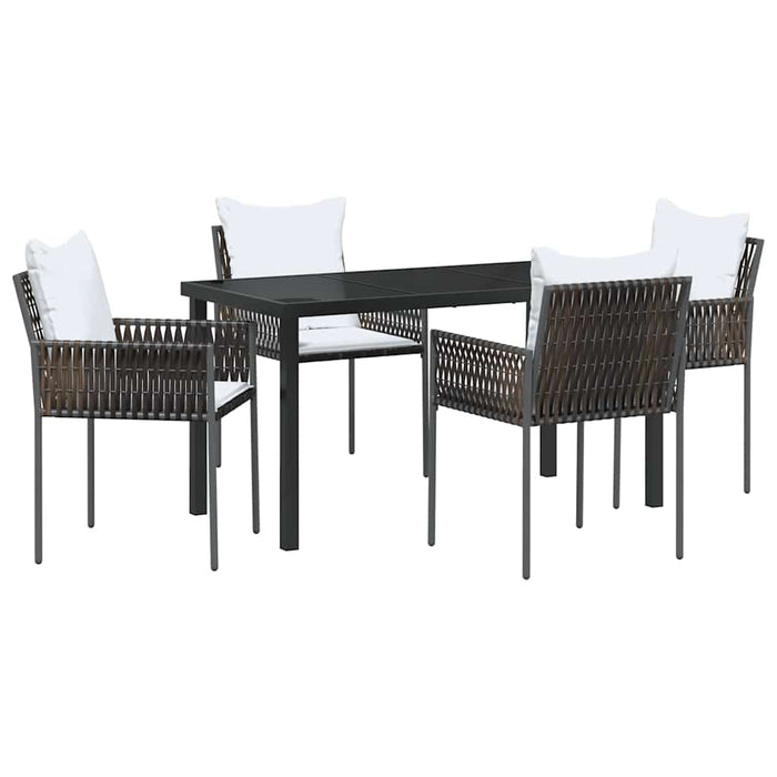 Set de masă pentru grădină 5 pcs Maro Rattan poli - WALTI WALTI