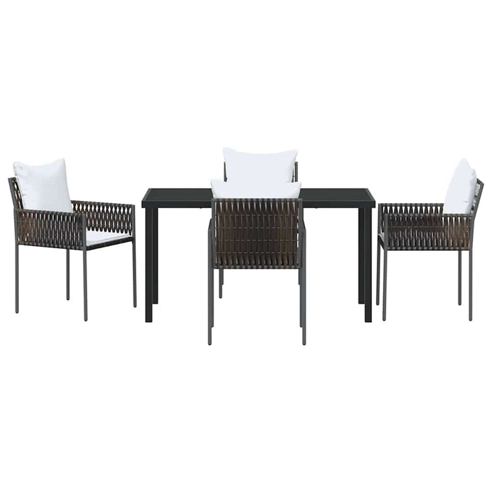 Set de masă pentru grădină 5 pcs Maro Rattan poli - WALTI WALTI