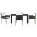 Set de masă pentru grădină 5 pcs Maro Rattan poli - WALTI WALTI