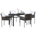 Set de masă pentru grădină 5 pcs Maro Rattan poli - WALTI WALTI