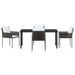 Set de masă pentru grădină 5 pcs Maro și negru Ratan PE - WALTI WALTI