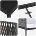 Set de masă pentru grădină 9 pcs Maro și negru Ratan PE - WALTI WALTI