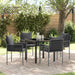 Set de masă pentru grădină 5 pcs Negru Rattan poli - WALTI WALTI