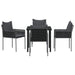 Set de masă pentru grădină 5 pcs Negru Rattan poli - WALTI WALTI