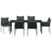 Set de masă pentru grădină 7 pcs Negru și Gri Ratan PE - WALTI WALTI
