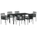 Set de masă pentru grădină 7 pcs Negru Ratan PE - WALTI WALTI