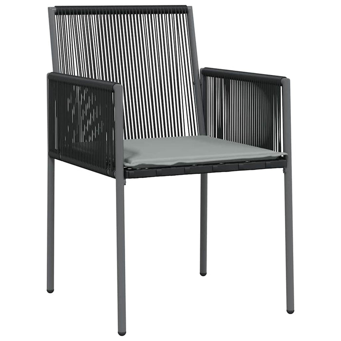Set de masă pentru grădină 7 pcs Negru Ratan PE - WALTI WALTI