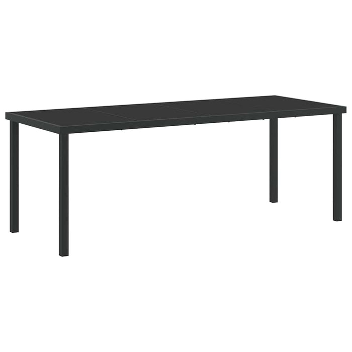 Set de masă pentru grădină 7 buc. Negru WALTI