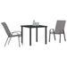 Set de masă pentru grădină 3 pcs Gri și negru - WALTI WALTI