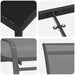 Set de masă pentru grădină 5 pcs Gri și negru - WALTI WALTI