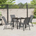 Set de masă pentru grădină 5 pcs Gri și negru - WALTI WALTI