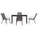 Set de masă pentru grădină 5 pcs Gri și negru - WALTI WALTI