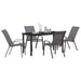 Set de masă pentru grădină 5 pcs Gri și negru - WALTI WALTI