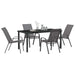 Set de masă pentru grădină 5 pcs Gri și negru - WALTI WALTI