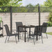Set de masă pentru grădină 5 pcs Negru - WALTI WALTI