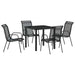 Set de masă pentru grădină 5 pcs Negru - WALTI WALTI
