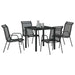 Set de masă pentru grădină 5 pcs Negru - WALTI WALTI