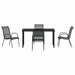Set de masă pentru grădină 5 pcs Negru - WALTI WALTI