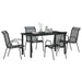 Set de masă pentru grădină 5 pcs Negru - WALTI WALTI