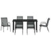 Set de masă pentru grădină 7 pcs Negru - WALTI WALTI