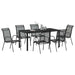 Set de masă pentru grădină 7 pcs Negru - WALTI WALTI