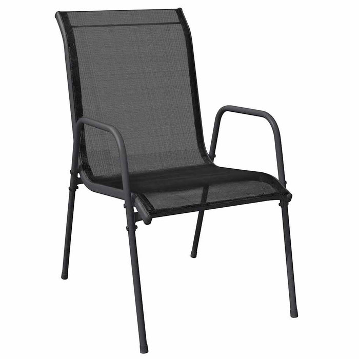 Set de masă pentru grădină 7 pcs Negru - WALTI WALTI