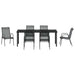Set de masă pentru grădină 7 pcs Negru - WALTI WALTI