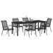 Set de masă pentru grădină 7 pcs Negru - WALTI WALTI