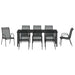 Set de masă pentru grădină 9 pcs Negru - WALTI WALTI