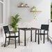 Set de masă pentru grădină 3 pcs Negru - WALTI WALTI